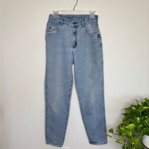 BN5 Vintage Lee Jeans‎ 1889 Light Wash Blue Women's Jeans Distressed Tapered